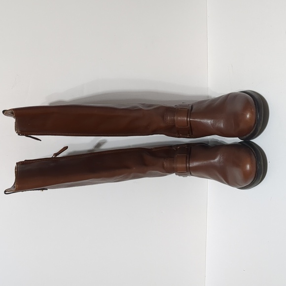TORY BURCH COLTON ALMOND LEATHER RIDING BOOT, Size 8.5 M - Picture 3 of 10